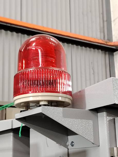 istock Image of red industrial warning light 2239885423