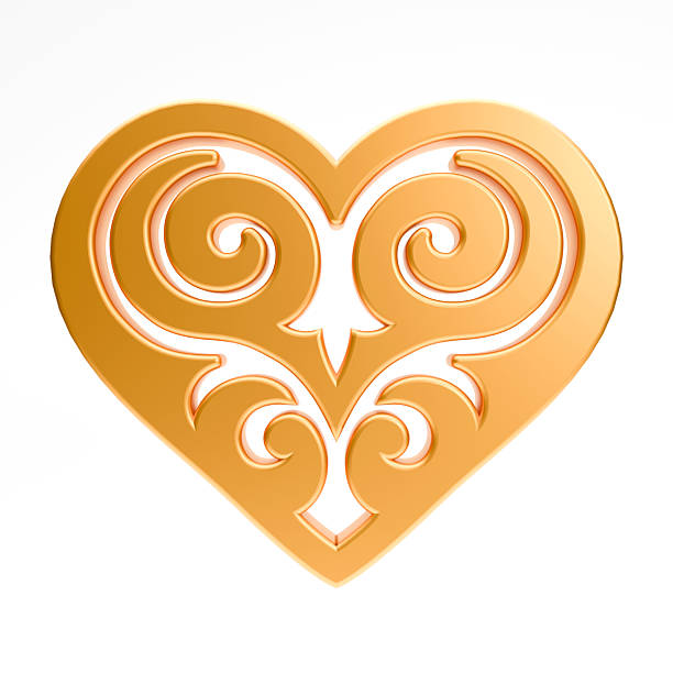 istock Golden heart with ornament 2-1 2239888942