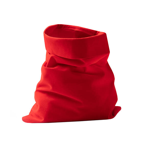 istock Red empty santa bag isolated on white,Christmas sack,decor cutout. 2239889687