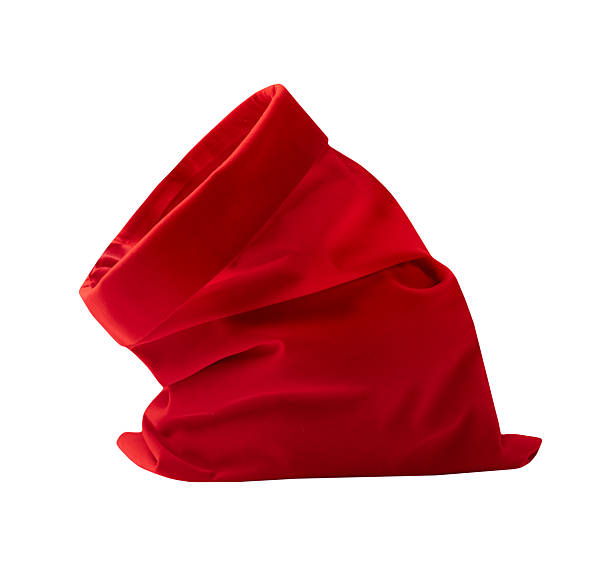 istock Xmas Santa bag isolated single object. Christmas gift sack cutout.New year decor. 2239890177