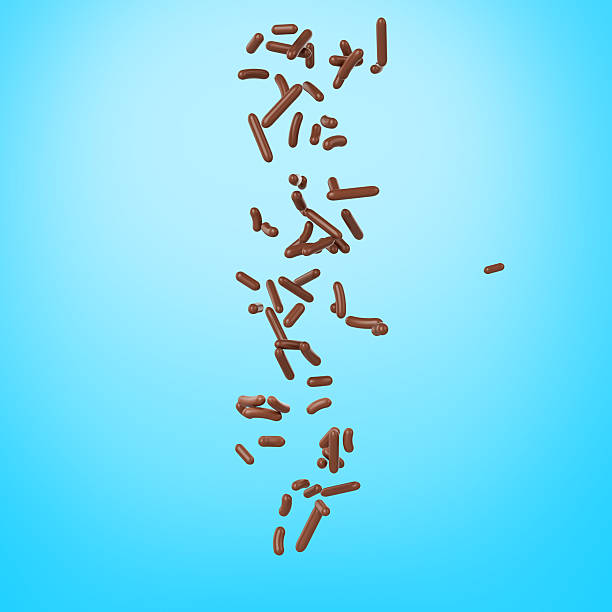 istock Chocolate Sprinkles For Cakes And Bakery Items Falling From Top 3D Illustration 2239902533