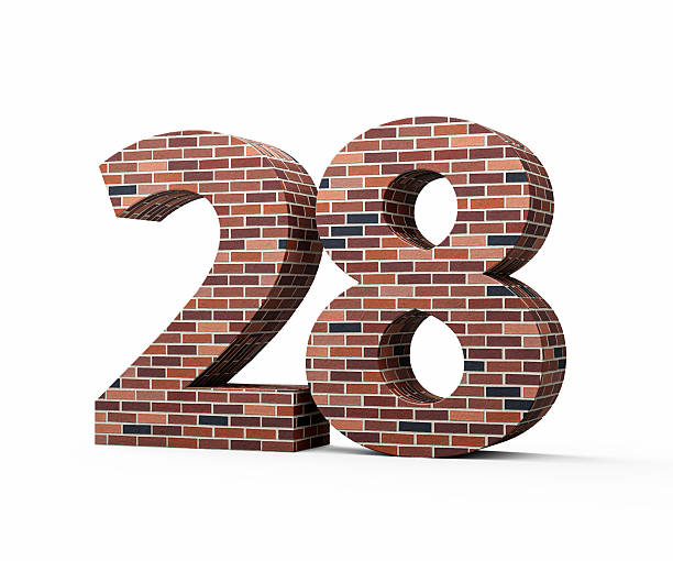istock Bricks Wall Number Twenty Eight 28 Digit Made Of Colored Wall Of Bricks 3D Illustration 2239902634
