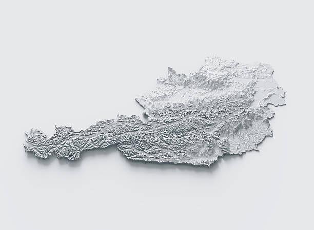 istock Austria Map Gray And White Shaded Relief Textured Map On White Background 3D Illustration 2239902669