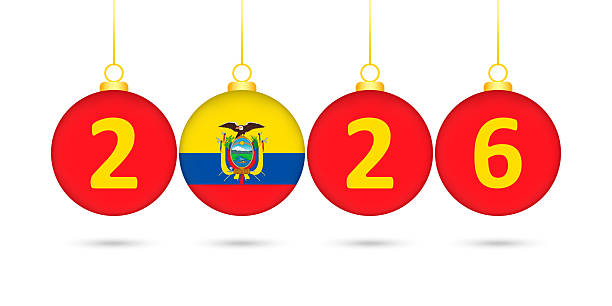 istock Ecuador Flag Christmas Balls 2026 Decoration. 2239905028
