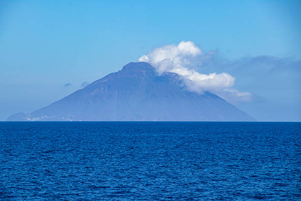 istock Stromboli volcano on the sea horizon 2239905144