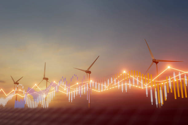 istock A series of wind turbines are shown on a graph 2239907091