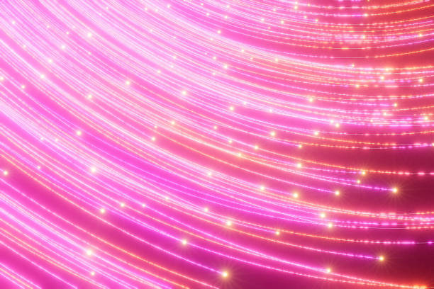 istock Pink and orange lines with many small dots 2239907484