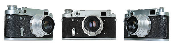 istock Set of retro cameras isolated on transparent background 2239908653