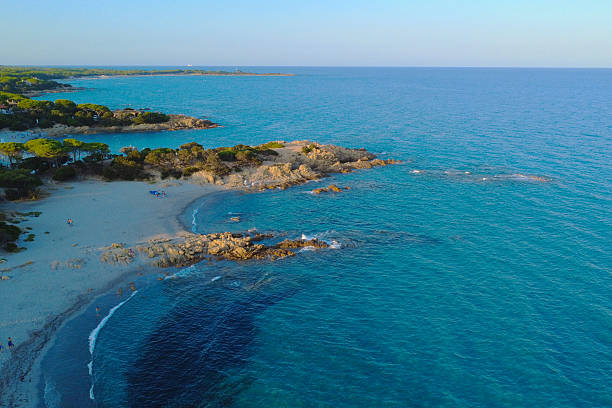 istock A beautiful blue ocean with a rocky shoreline 2239913074