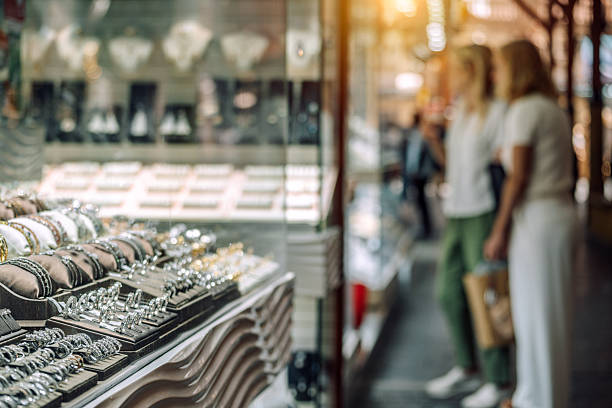 istock Luxurious Dubai Jewelry Display With Sparkling Bracelets In A Modern Storefront 2239913486