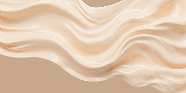 istock Liquid foundation texture background with copy space 3D render Cosmetic cream 2239925072