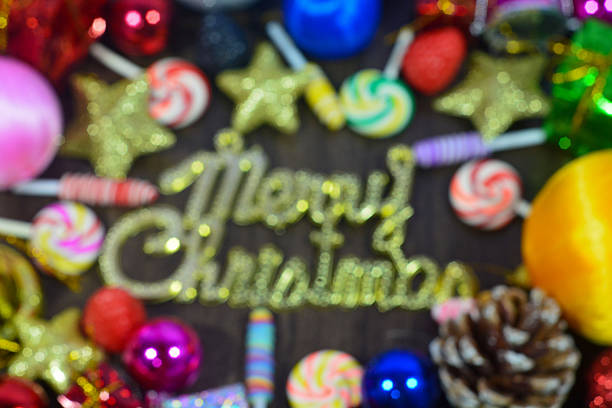 Christmas theme background with wooden background texture