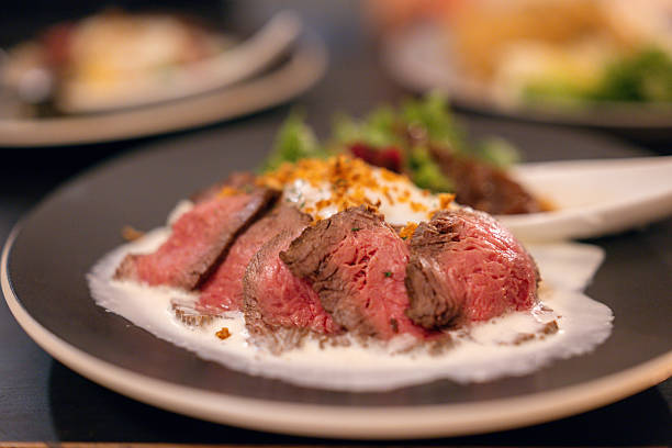 Roast beef for lunch in restaurant