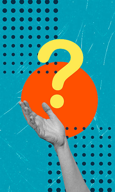 istock Creative hand reaching for a large question mark against a vibrant background 2239928152