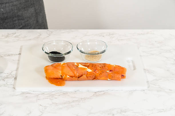 istock Smoked Salmon Jumbo Cream Cheese Rolls From Assembly to Plating 2239933342