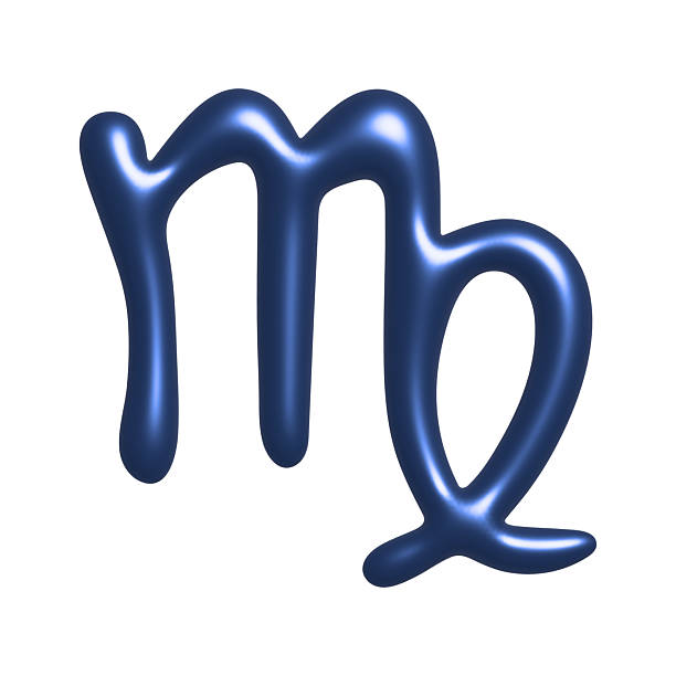 3d virgo zodiac sign Astrology clipart Element for design
