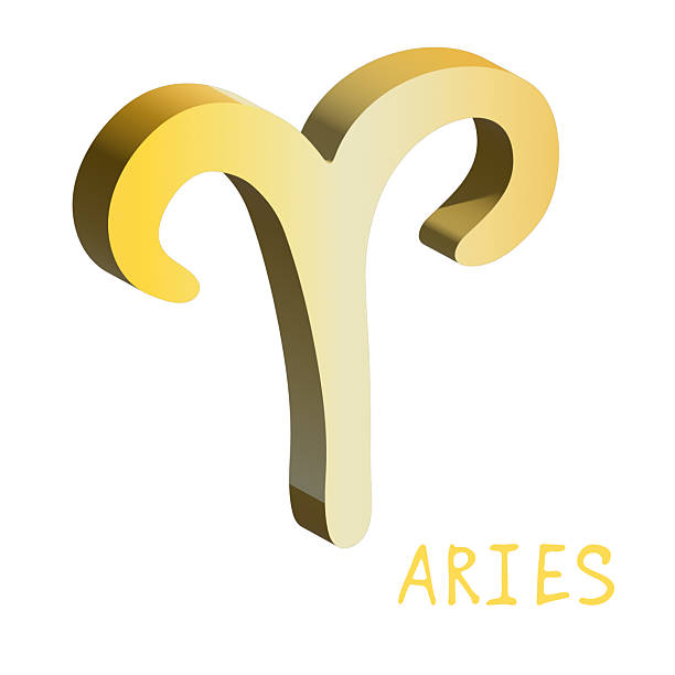 3d aries zodiac sign Astrology clipart Element for design