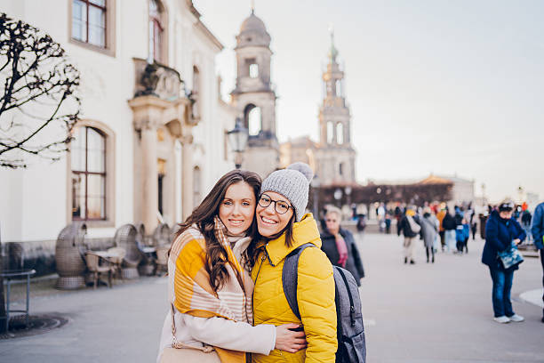 istock Two Woman Friends Enjoy In Walking 2239944247