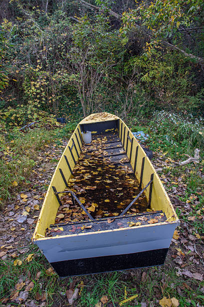istock Abandoned Rowboat in Overgrown Vegetation 2239945526