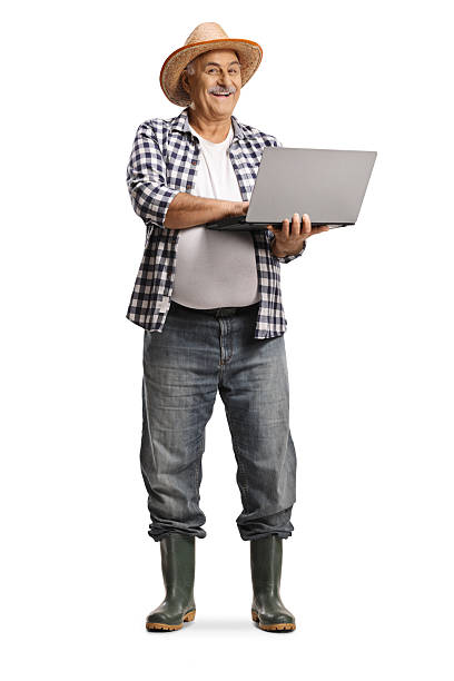 istock Full length portrait of a mature farmer using a laptop computer 2239945918