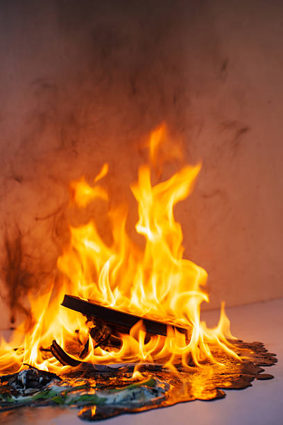 istock A melted plastic electric kettle engulfed in flames 2239946609
