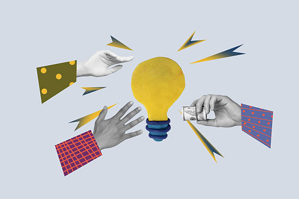 istock Banner artwork poster composite image collage of challenge decision logic startup eureka finger gesture showing lamp blackout 2239947385