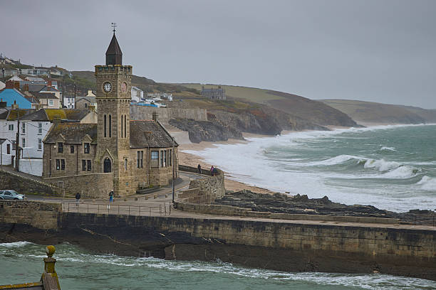 Hilltop view of Penzance, Cornwall, England