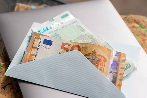 istock Bulgarian Lev and Euro in envelope for currency change 2239962001