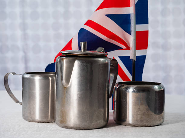 Teapot sugar and milk jug with for English tea
