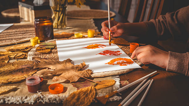 istock Autumn Art Project: Painting Leaves 2239971528