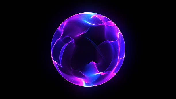 istock Sphere made of particles. Abstract orb. Blue sphere with connecting dots and lines. Wireframe technology sphere. Big data visualization. 3d rendering. 2239973436