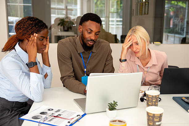 istock Multiethnic people tired of business problems 2239973704