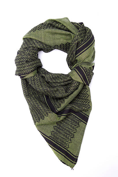 istock Green arabic scarf isolated on white background 2239977808
