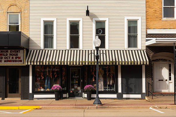 Downtown Geneseo stock photo