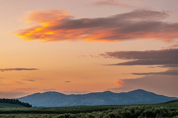 istock Evening Sky Over Mount Washburn Bursts With Color 2239994616