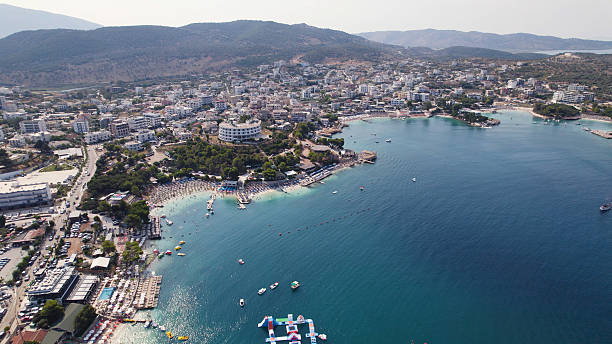 istock Top-Down Drone View of Ksamil Beach Albania 2240000506