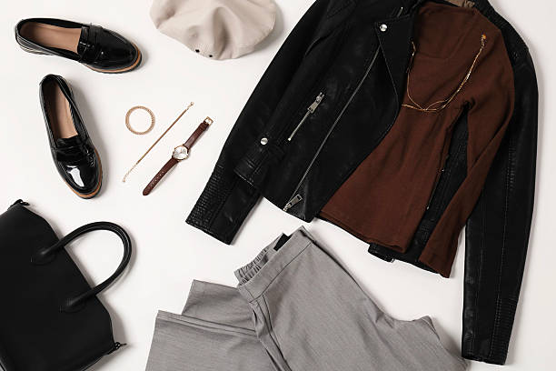 istock Stylish clothes, shoes and accessories on white background, flat lay 2240002113