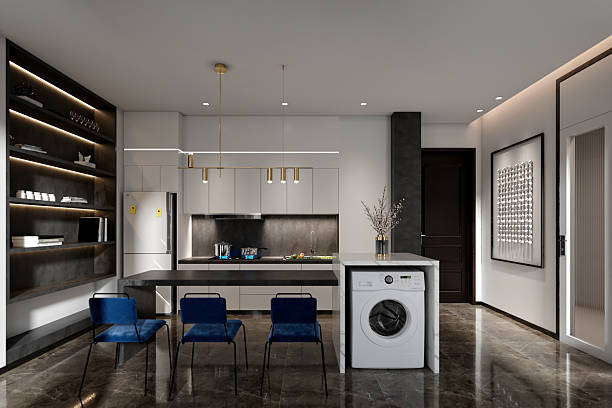 istock 3d render of modern living room 2240002688