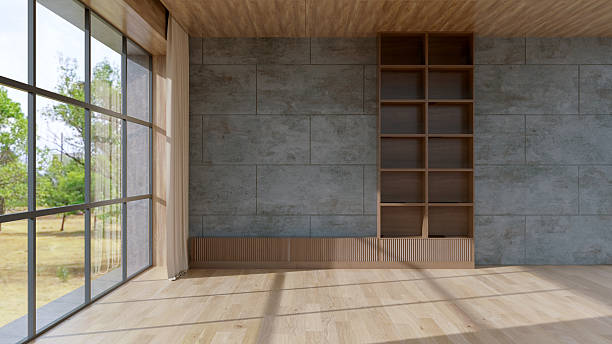 istock Large luxury modern bright interiors Living room mockup illustration 3D rendering image 2240010458