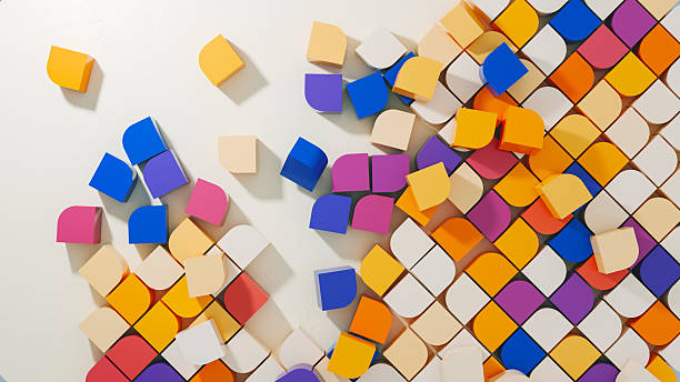 Colorful geometric shapes background