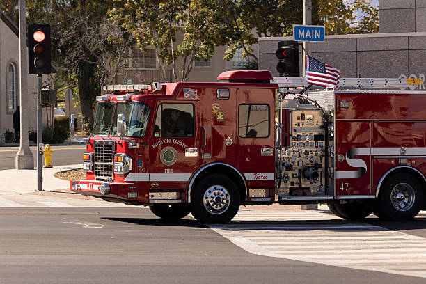 Maugansville, Maryland, USA - September 9, 2023: Rescue vehicles from the Maugansville Goodwill Volunteer Fire Company on display during an event at the Hagerstown Regional Airport.