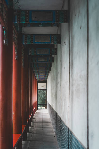 istock A corridor showcasing **traditional** architectural **details** inside a **chinese Garden** in **Beijing**, **China**. The **oriental** design evokes a sense of calm. The architecture presents its **details** beautifully. 2240023554