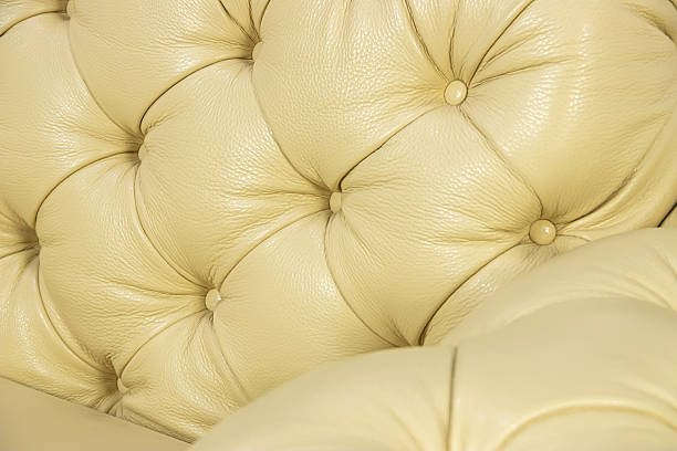 istock Element of upholstered furniture light leather 2240034496