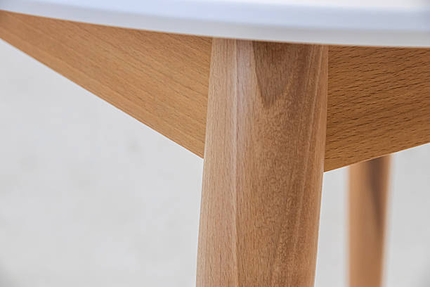 istock White and brown round wooden table 2240034562