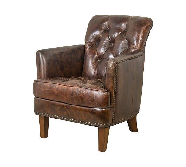 istock Brown leather classic retro chair 2240036462