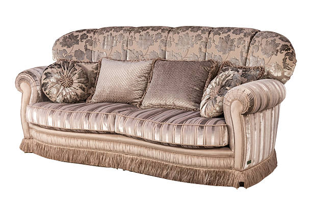 istock Beige sofa upholstered furniture white background 2240036646