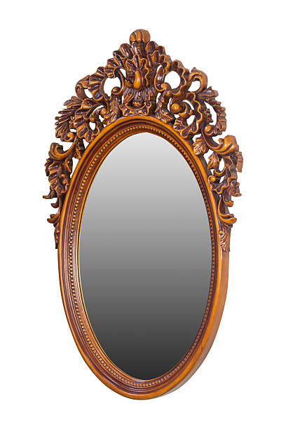 istock Mirror in a wooden brown frame 2240036690