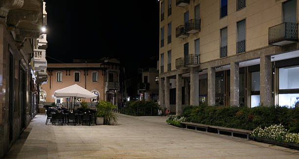 Locals enjoy a late night after the tourists leave at the Piazza Garibaldi in Monterosso, Italy, part of the Cinque Terre.