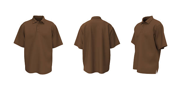istock Oversized men’s short sleeve polo shirt mockup. 3D render in front, side and back views, realistic template 2240047453