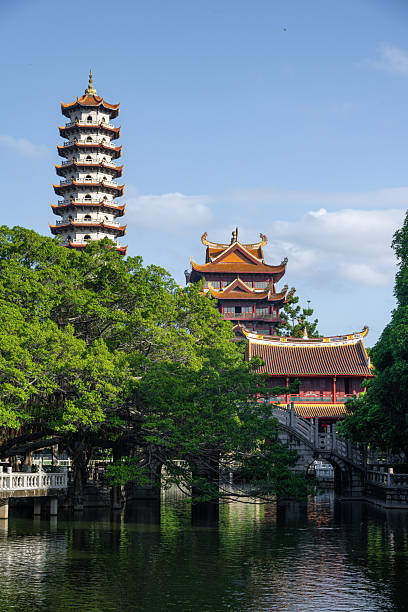 istock Ancient Pagoda and Traditional Architecture by the Lake 2240054703